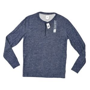 NEW Gap Men's Blue Cotton Pullover Sweater Crew Neck Long Sleeve Size S
